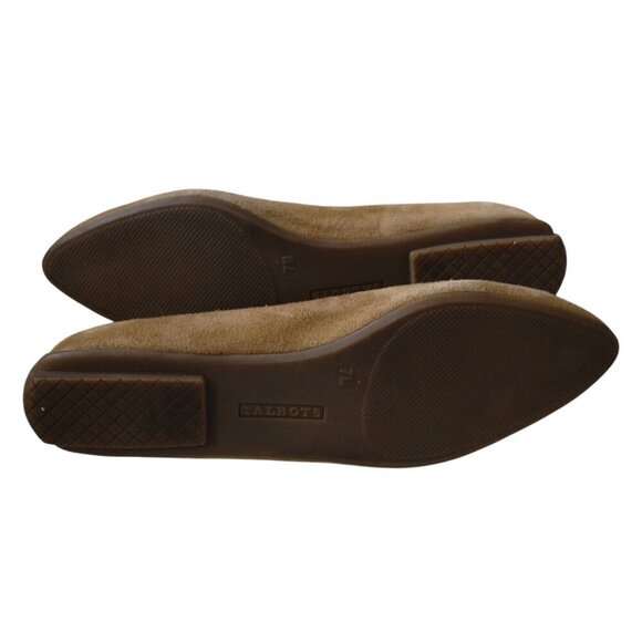 Talbots Women's Size 7M Tan Suede Leather Horse Bit Pointed Flats Classic - Picture 8 of 8